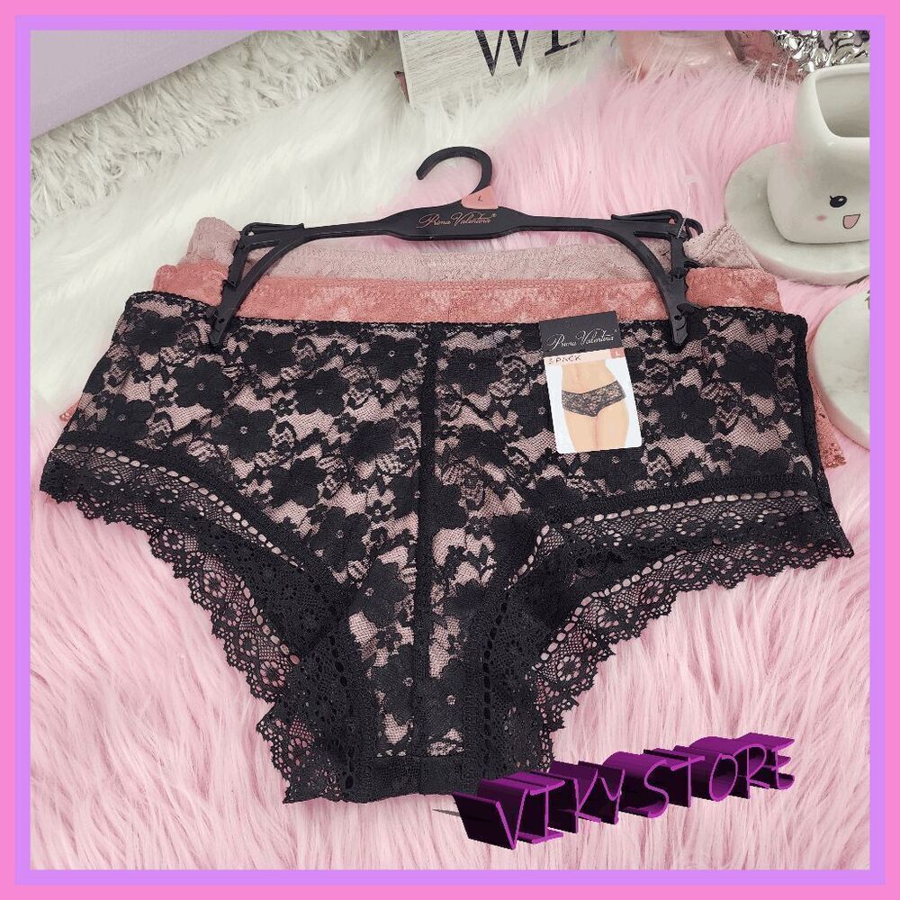 💖 NWT Prima Valentina 3 Pack Lace Bikini Multicolor L #7229 💖